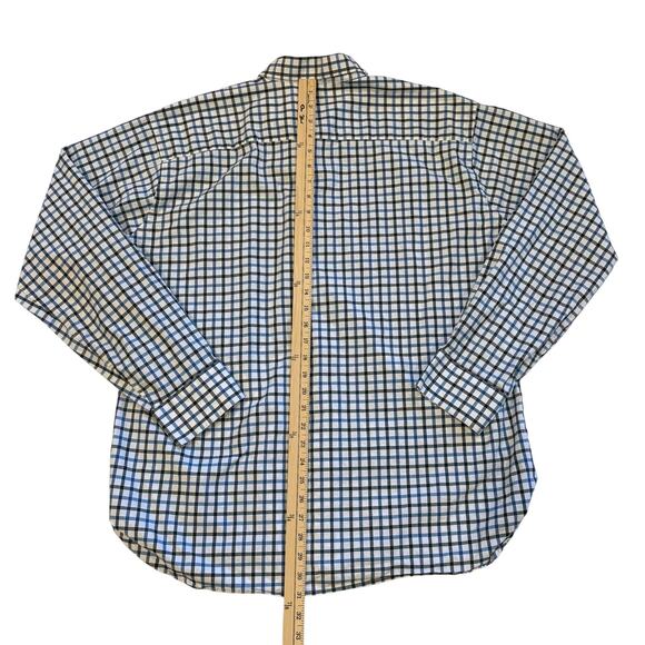 Fish Hippie Shirt Mens Size 2XL White Plaid Tailored Fit Button Up Long Sleeve - Picture 7 of 9